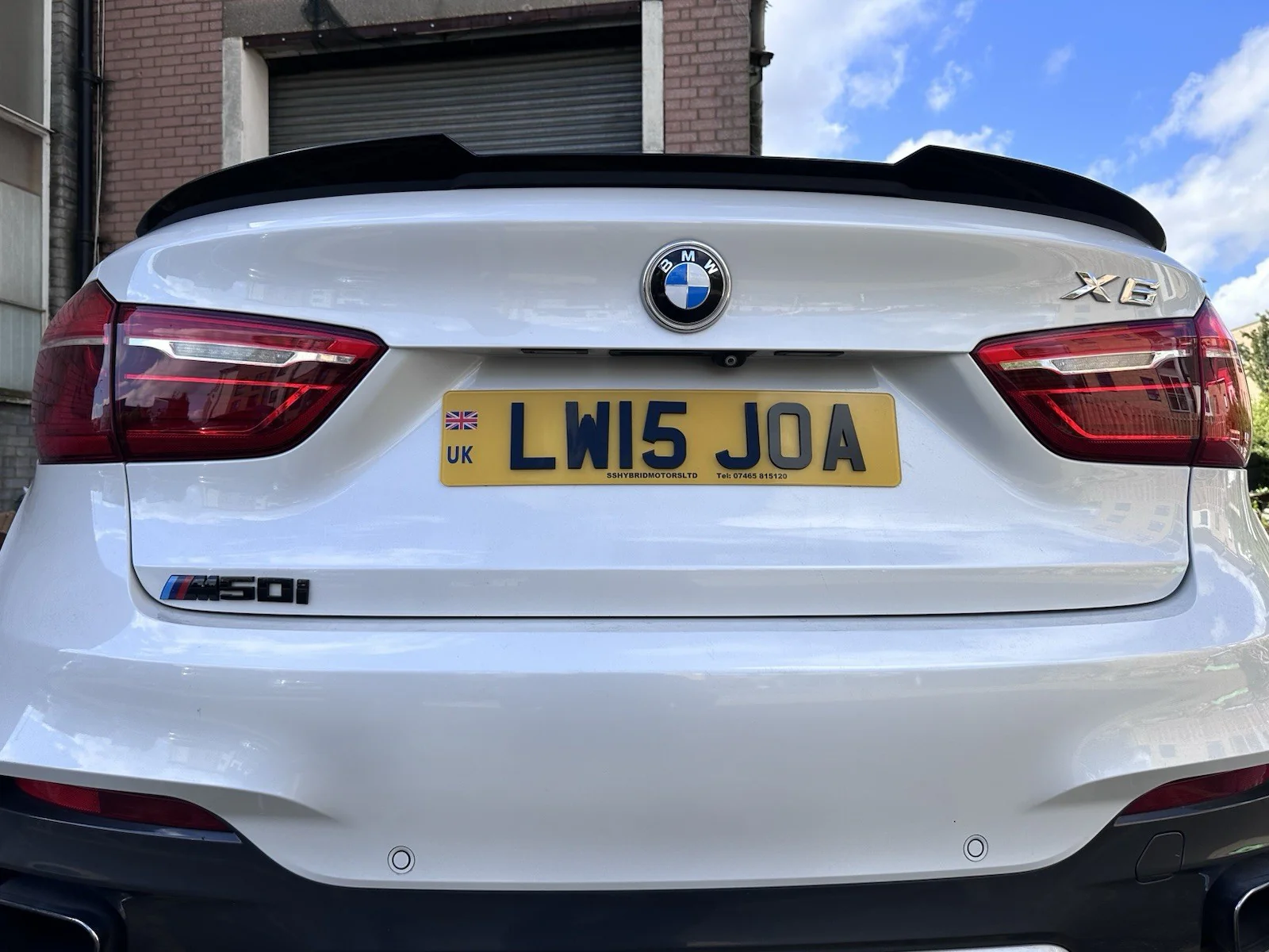 BMW X6 F16 X6M F86 GLOSS BLACK REAR TRUNK BOOT SPOILER WING M SPORT M4 V STYLE - Image 7