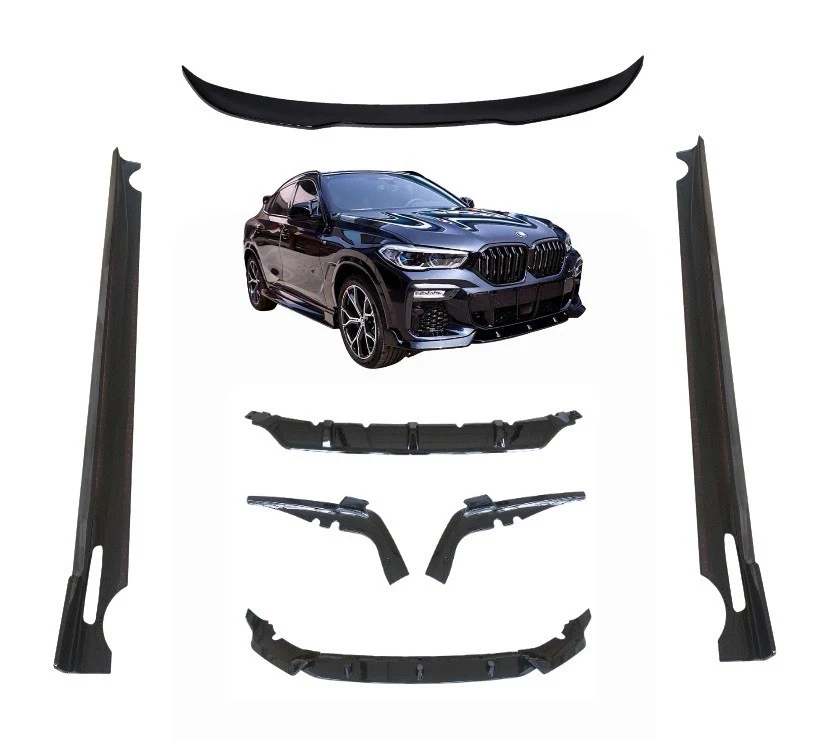 BMW X6 G06 AERO BODYKIT BODY KIT FRONT SPLITTER LIP REAR DIFFUSER SKIRT 19+ BK
