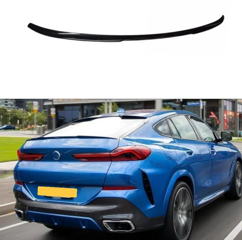 BMW X6 G06 X6M GLOSS BLACK REAR BOOT LIP SPOILER ROOF WING LIP F96 20+