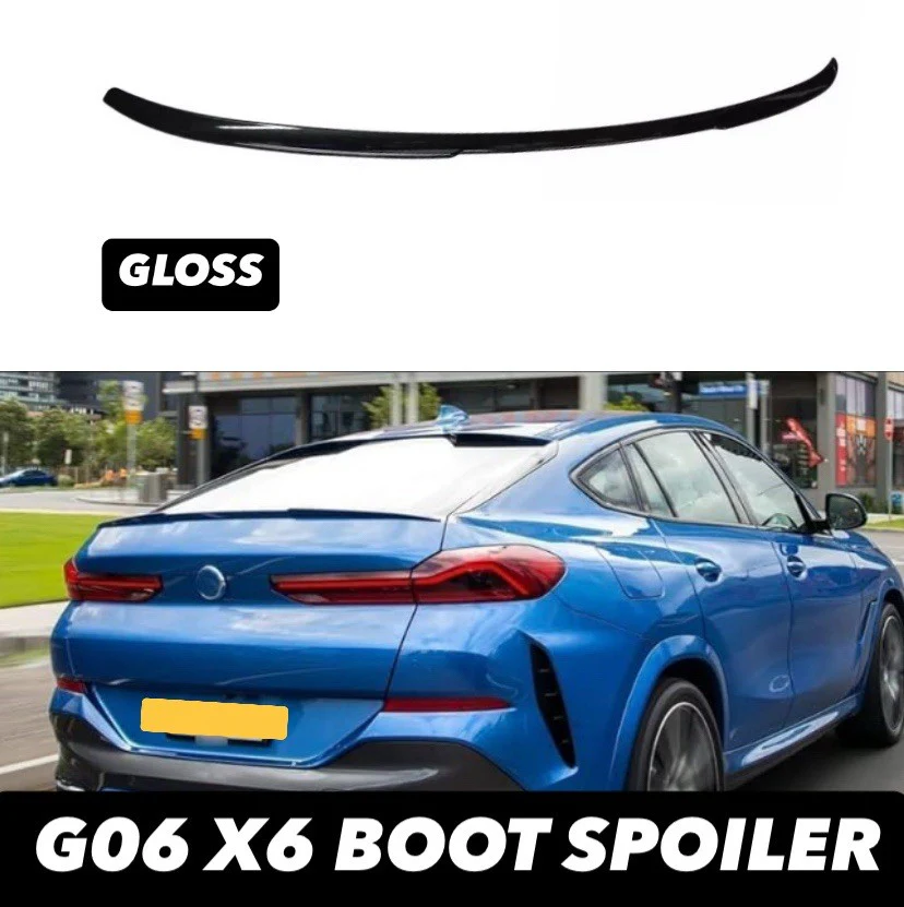 BMW X6 G06 X6M GLOSS BLACK REAR BOOT LIP SPOILER ROOF WING LIP F96 20+ - Image 2