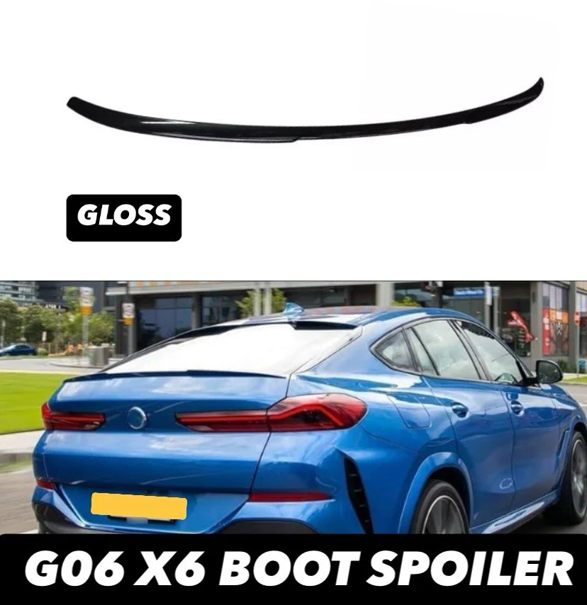 BMW X6 G06 X6M GLOSS BLACK REAR BOOT LIP SPOILER ROOF WING LIP F96 20+ - Image 5
