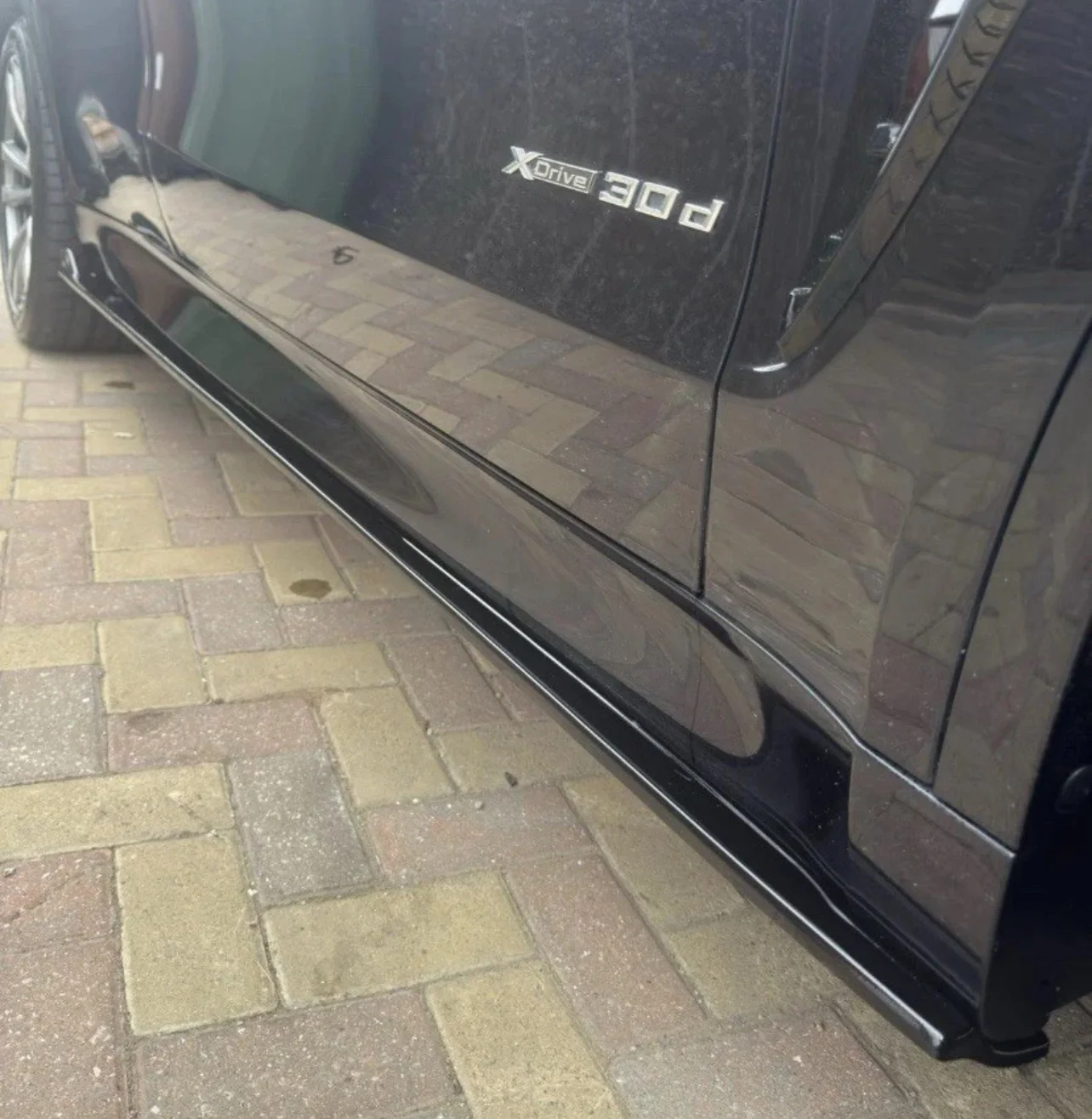 BMW X6M F86 F16 GLOSS BLACK FULL SIDE SKIRT SKIRTS EXTENSION