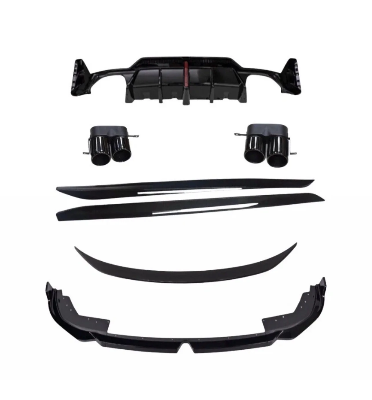 BODY KIT BODYKIT FOR BMW G20 3 SERIES FRONT SPLITTER REAR DIFFUSER LCI QUAD TIPS