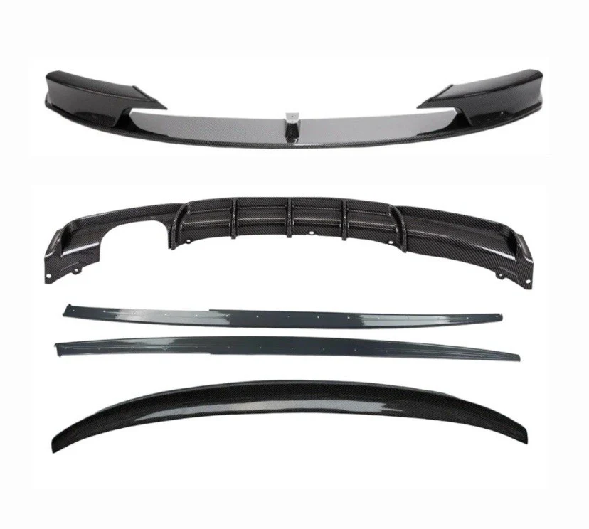 Body Kit Splitter Diffuser Side Skirt M Performance Style For BMW 3 F30 Carbon