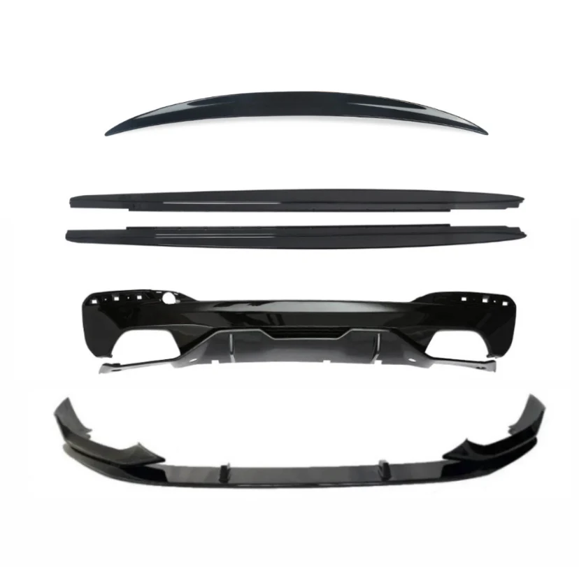 BODYKIT BODY KIT FOR BMW 5 SERIES G30 LCI SPLITTER MP DIFFUSER GLOSS BLACK ABS