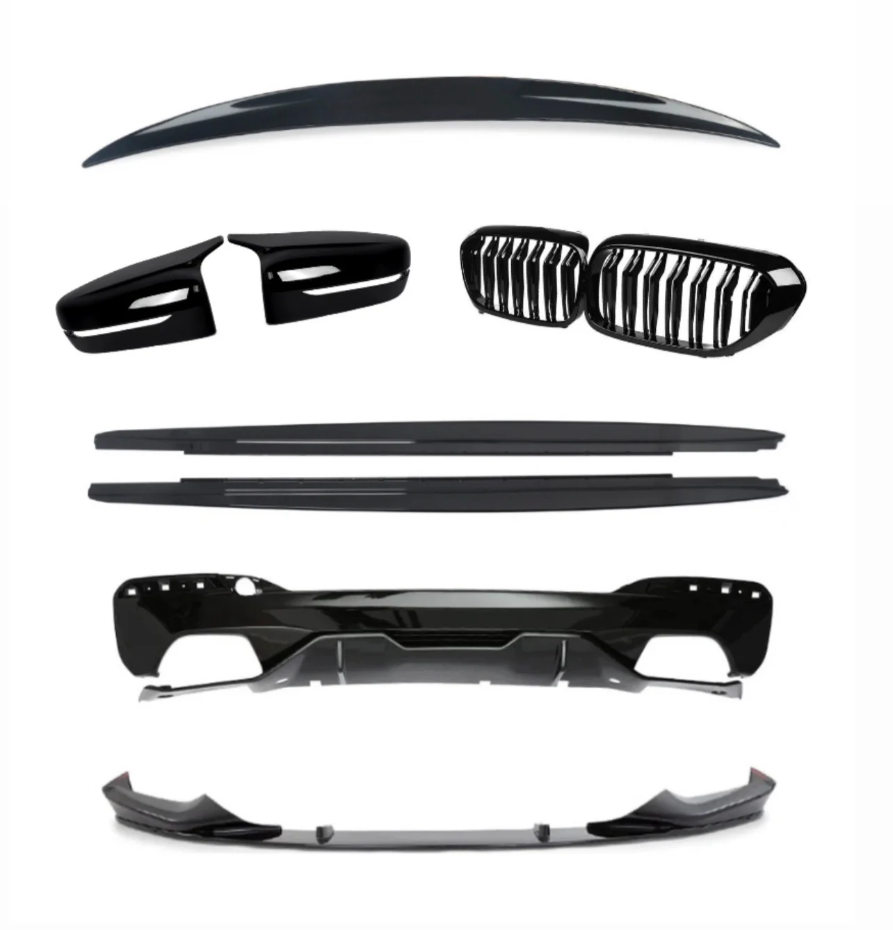 BODYKIT BODY KIT FOR BMW 5 SERIES G30 PRE LCI SPLITTER DIFFUSER GRILLES MIRRORS - Image 11