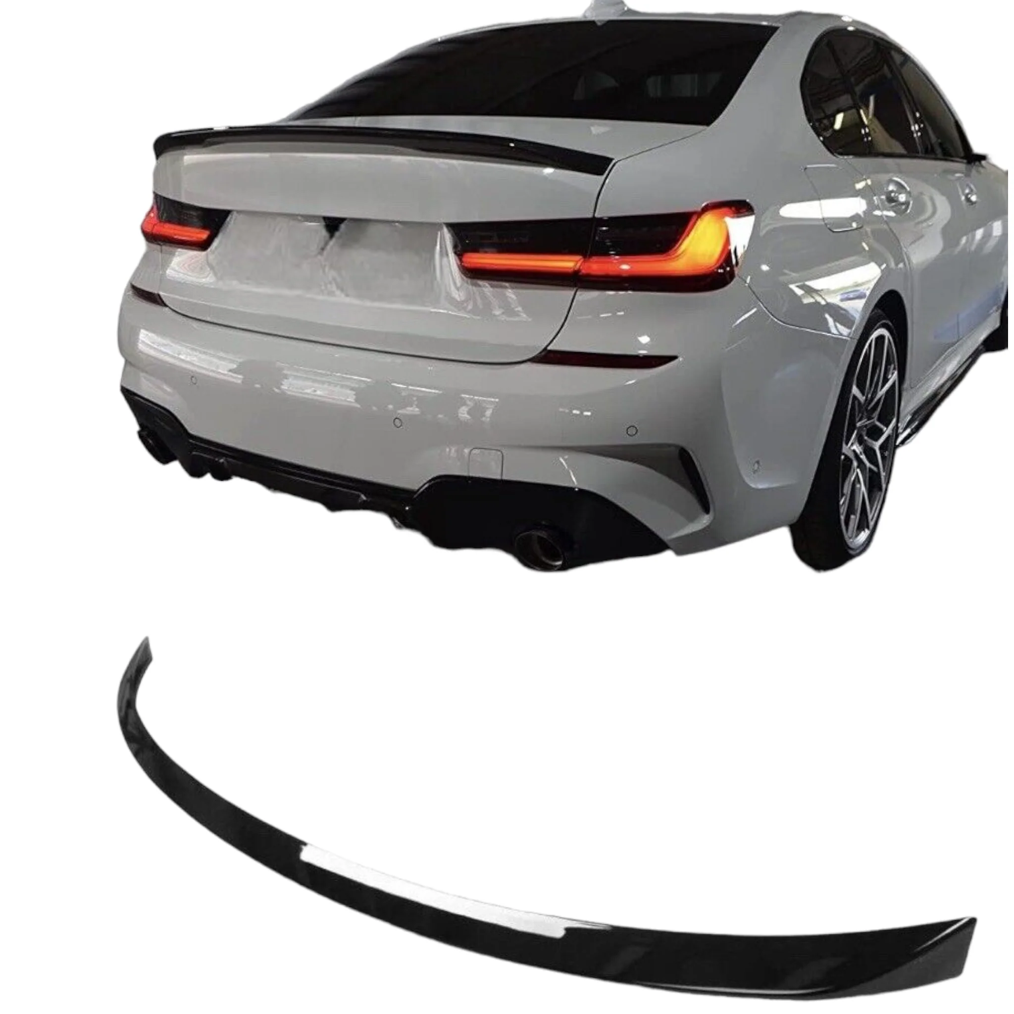 Boot Spoiler - Fits BMW G20 3 Series - MP style - ABS - Gloss Black