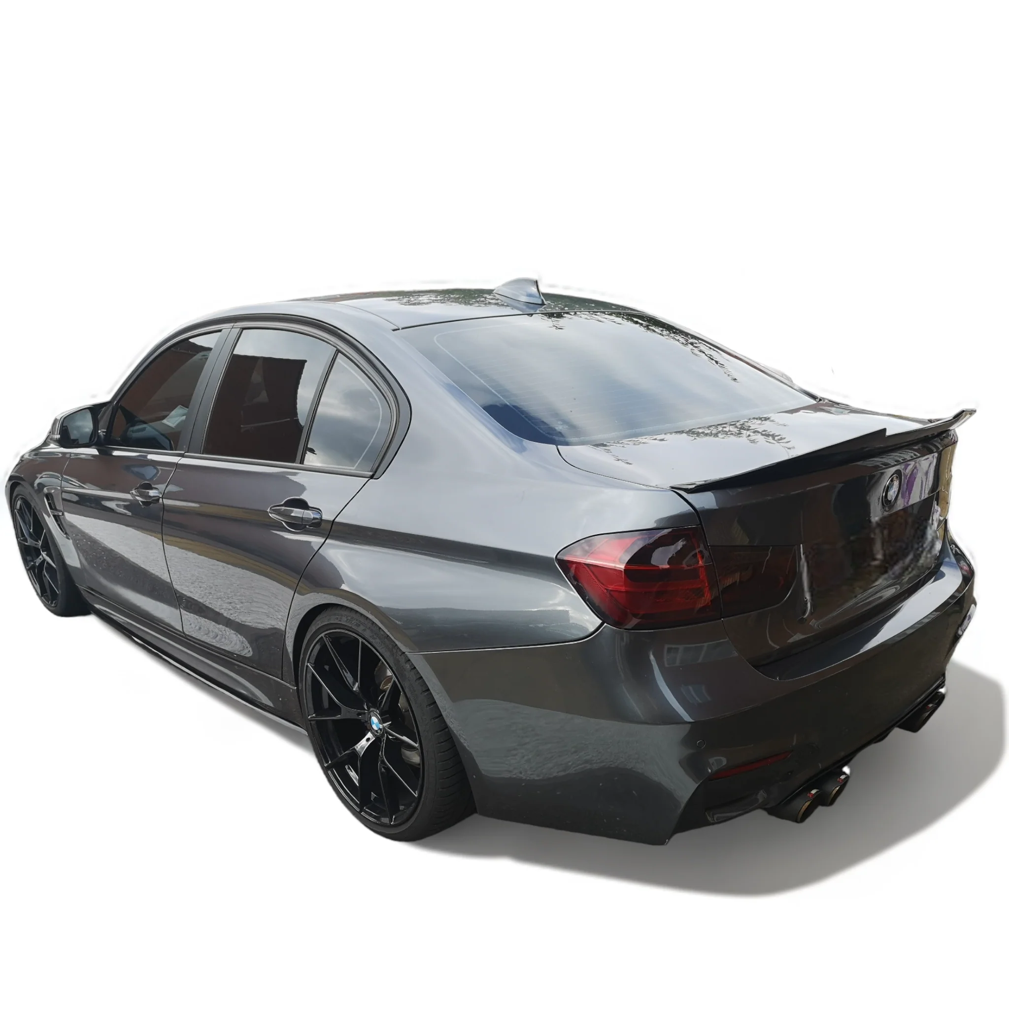 Boot Spoiler - V Style - High Kick - Fits BMW F30 3 Series - Gloss Black
