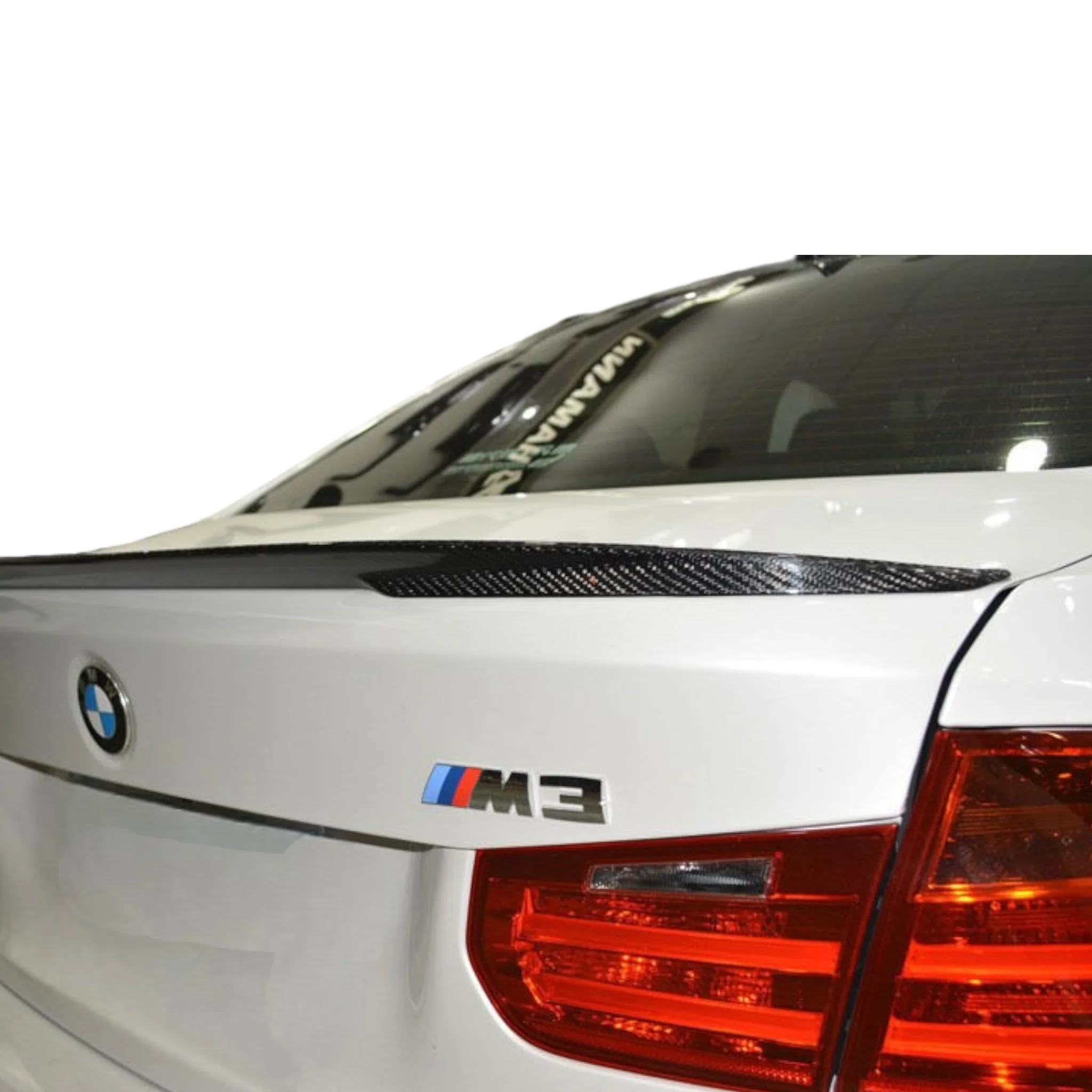Car Boot Spoiler - Fits BMW F30 F80 3 Series - MP - Carbon Look