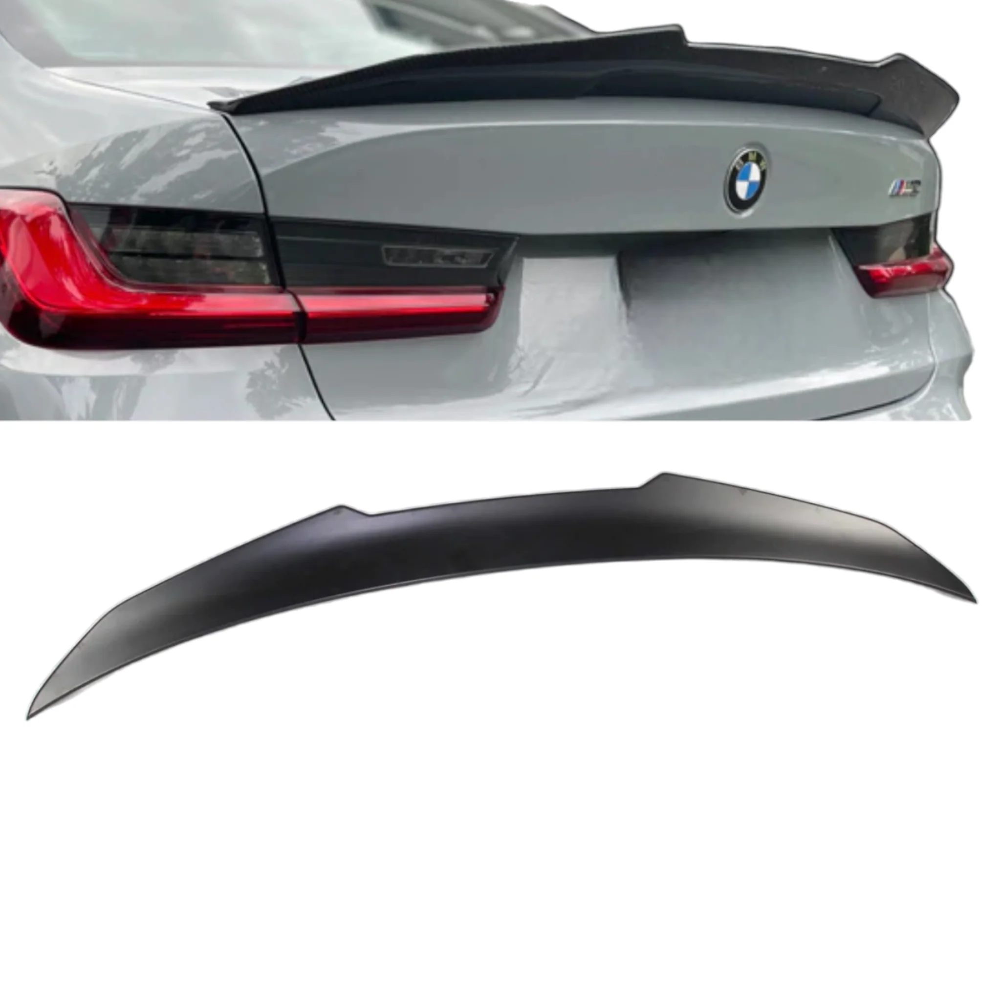 Car Boot Spoiler - High kick - Fits BMW G20 3 Series - Unpainted