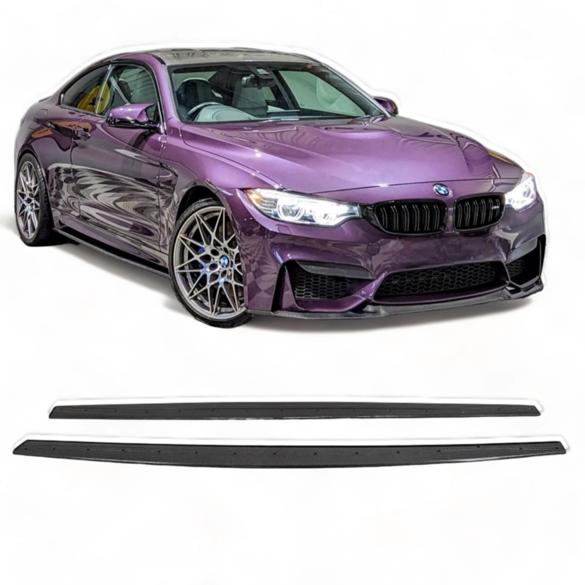 Car Side Extension Blades - Fits BMW F80 F82 F83 M3 M4 - ABS - Carbon Look - Image 3