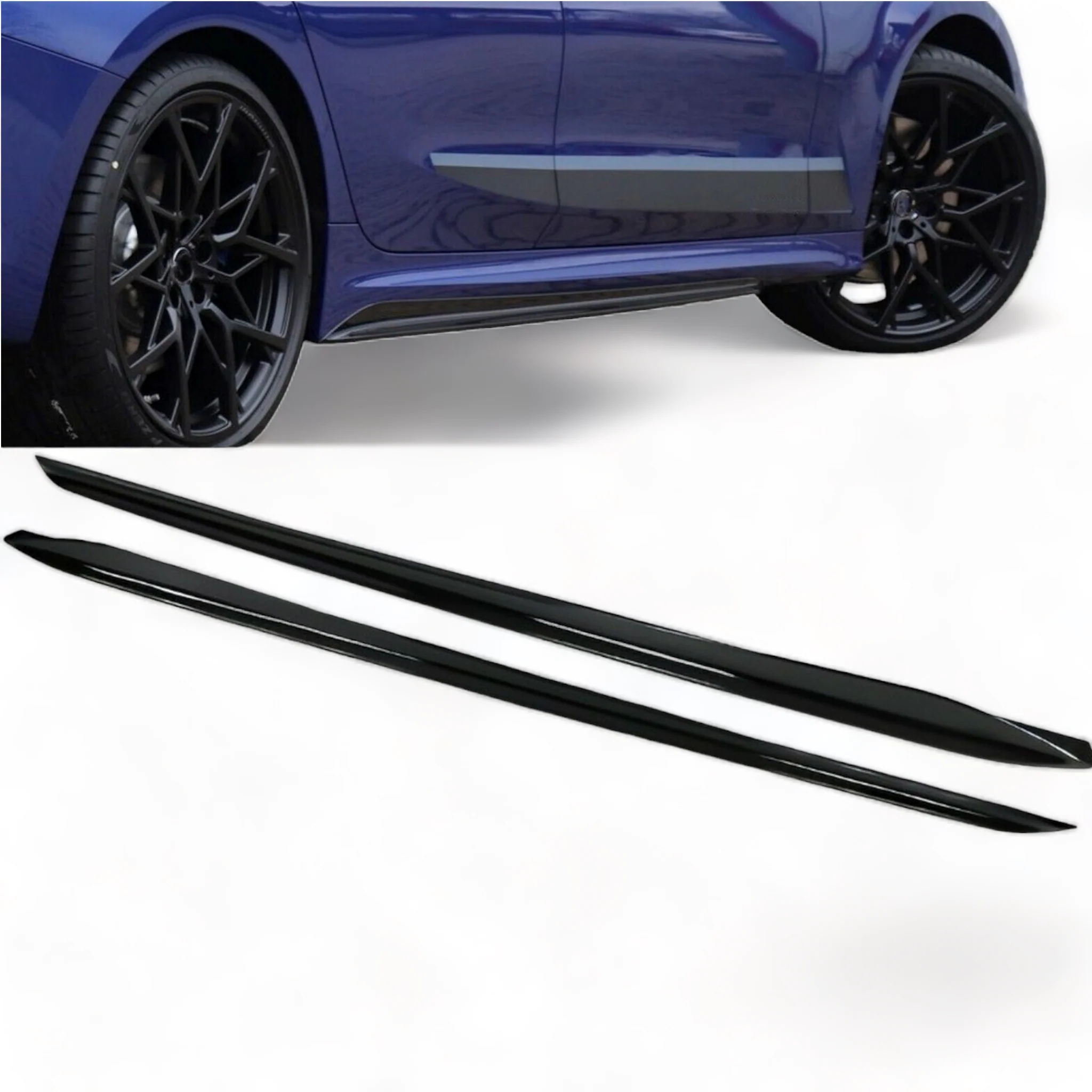 Car Side Skirts Extension Blades -Fits BMW 3 Series G20 - Gloss Black - Image 4