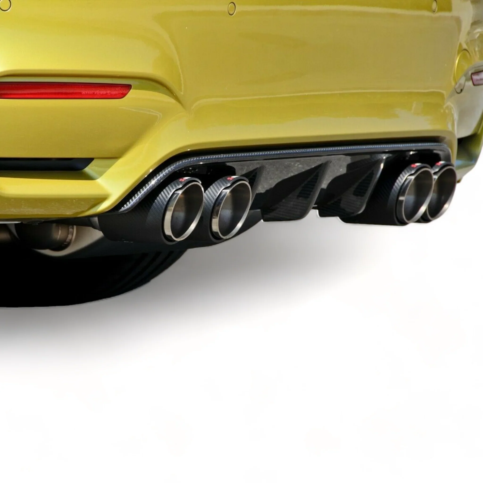 Exhaust Tips Bumper Diffuser Fits BMW F30 F31 3 Series Quad Exit - Image 11
