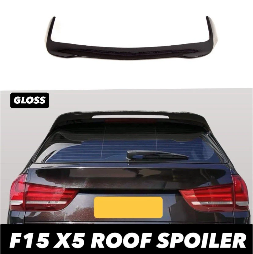 F15 Roof Spoiler Lip Rear Boot Mp Style For BMW X5 Gloss Black Abs - Image 2