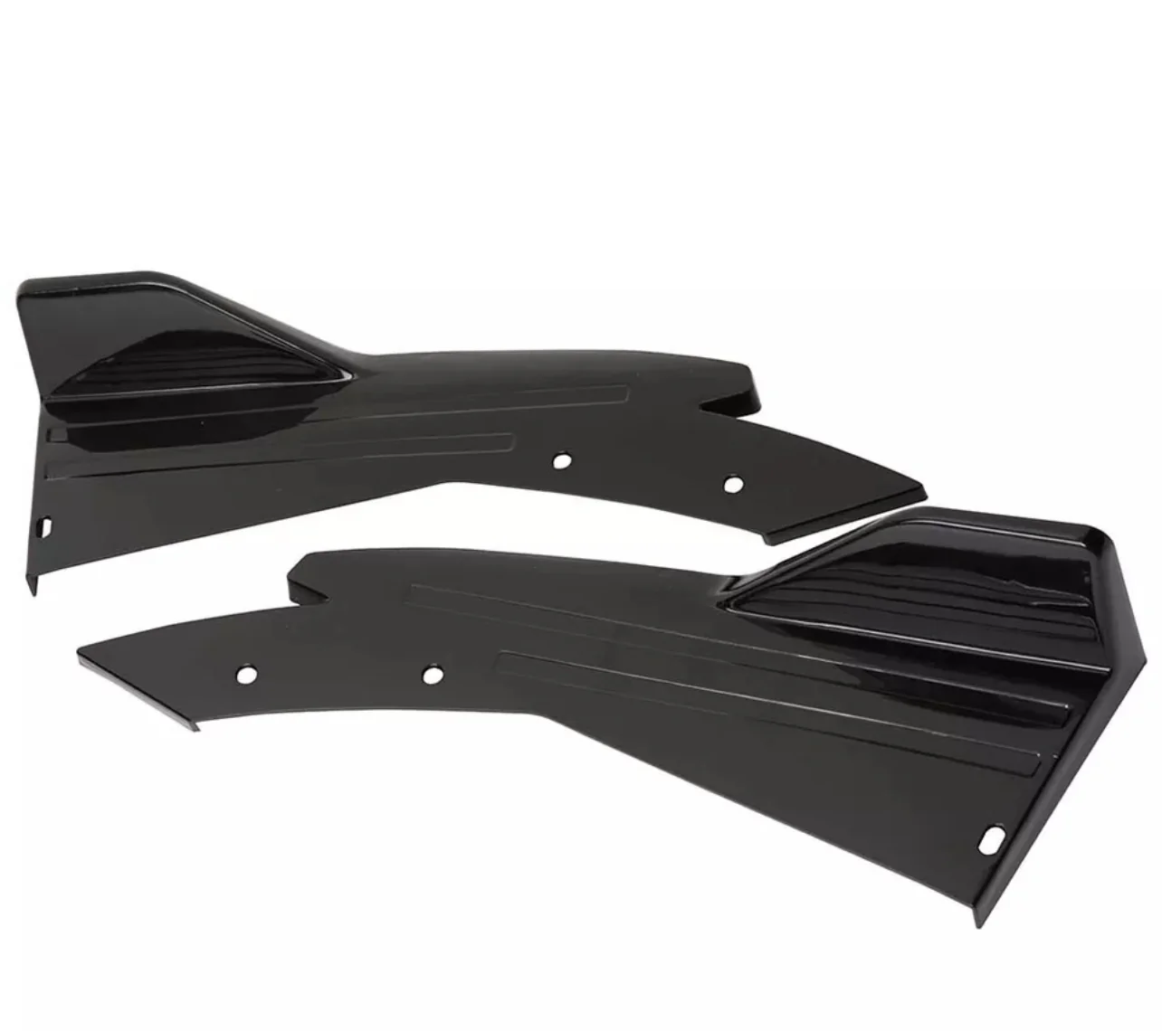 F30 Gloss Black Rear Bumper Splitter Canards Lip Fits 3 Series M Sport 2012-2018 - Image 2