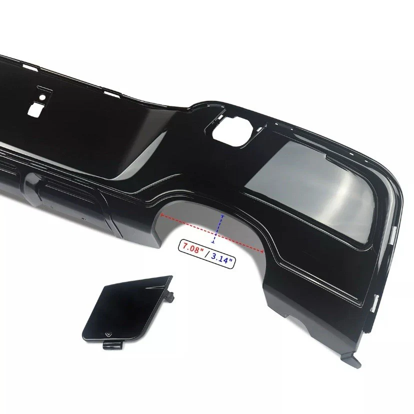 FOR BMW 1 SERIES F20 F21 DIFFUSER PRE-LCI 2011-2014 M135I LOOK GLOSS BLACK QUAD - Image 8