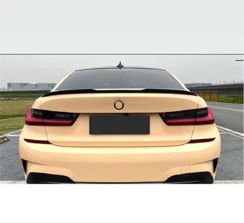 FOR BMW 3 SERIES G20 V STYLE M4 2019+ REAR SLIMLINE BOOT SPOILER LIP GLOSS BLACK - Image 7