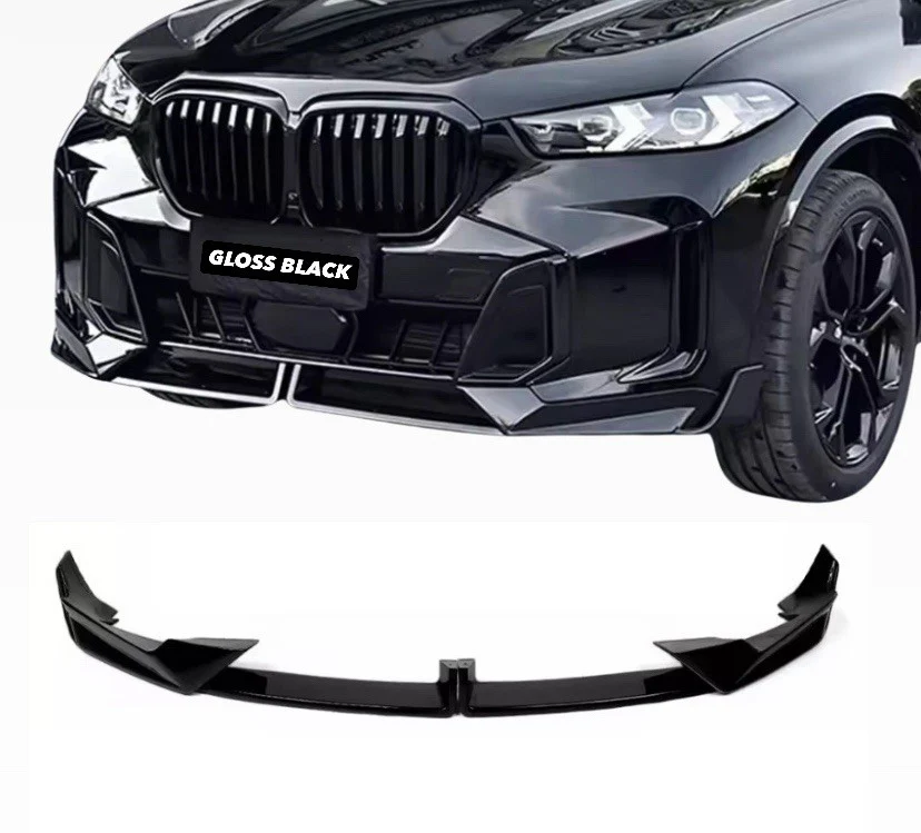 For BMW G06 X6 LCI 23-25 MP Style Gloss Black Front Spoiler Splitter Lip Abs - Image 6