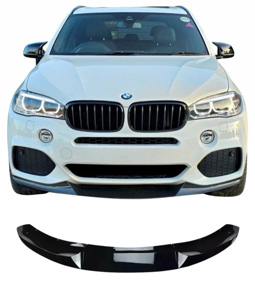 FOR BMW X5 F15 M PERFORMANCE FRONT SPLITTER SPOILER GLOSS BLACK 14-18 M SPORT MP