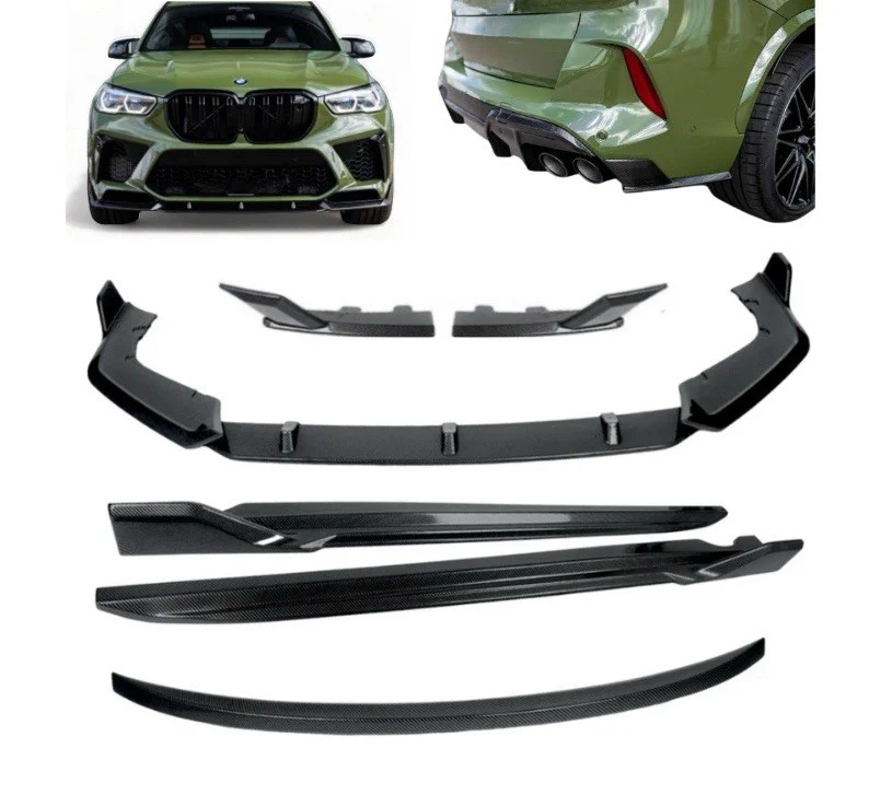FOR BMW X5 X5M F95 BODY KIT FRONT SPLITTER LIP DIFFUSER BODYKIT CARBON EFFECT
