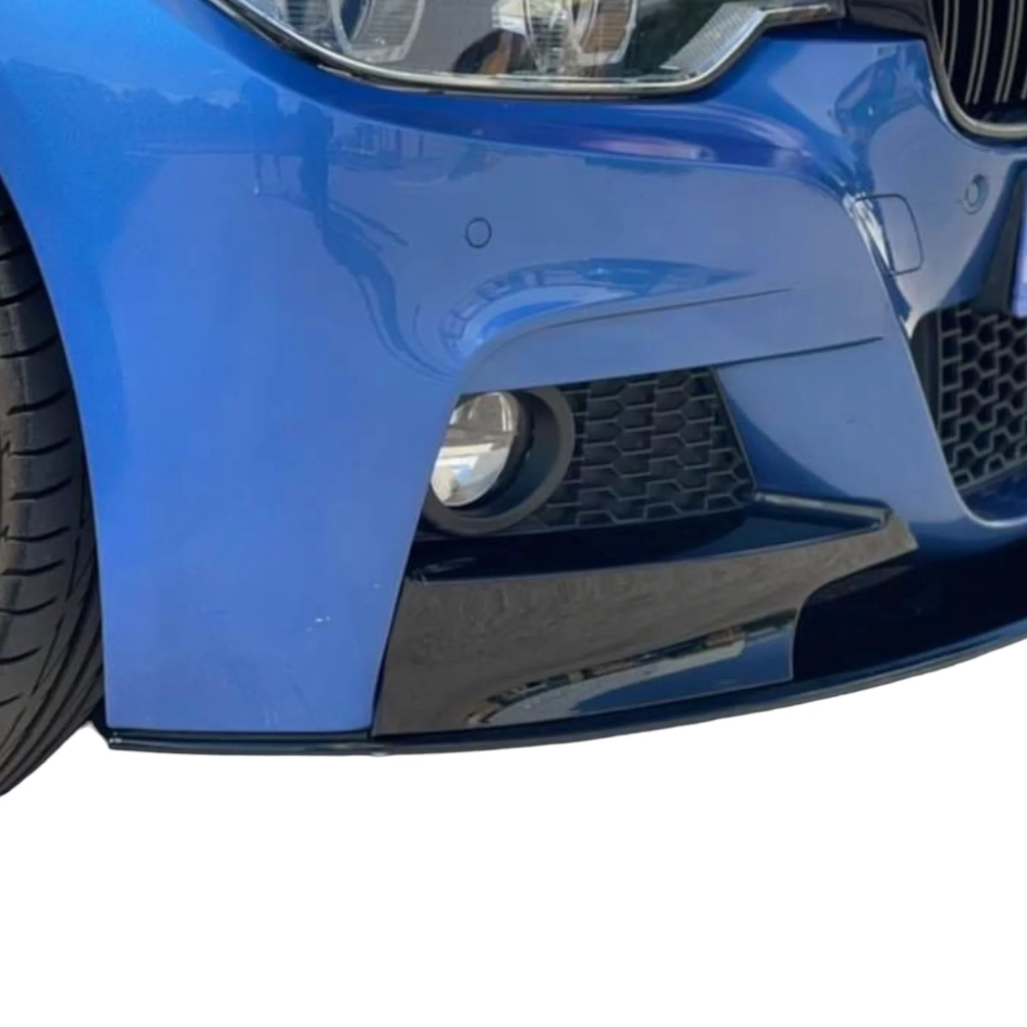 Front Bumper Canards - M Sport - Fits BMW F30 F31 3 Series - Gloss Black - Image 3