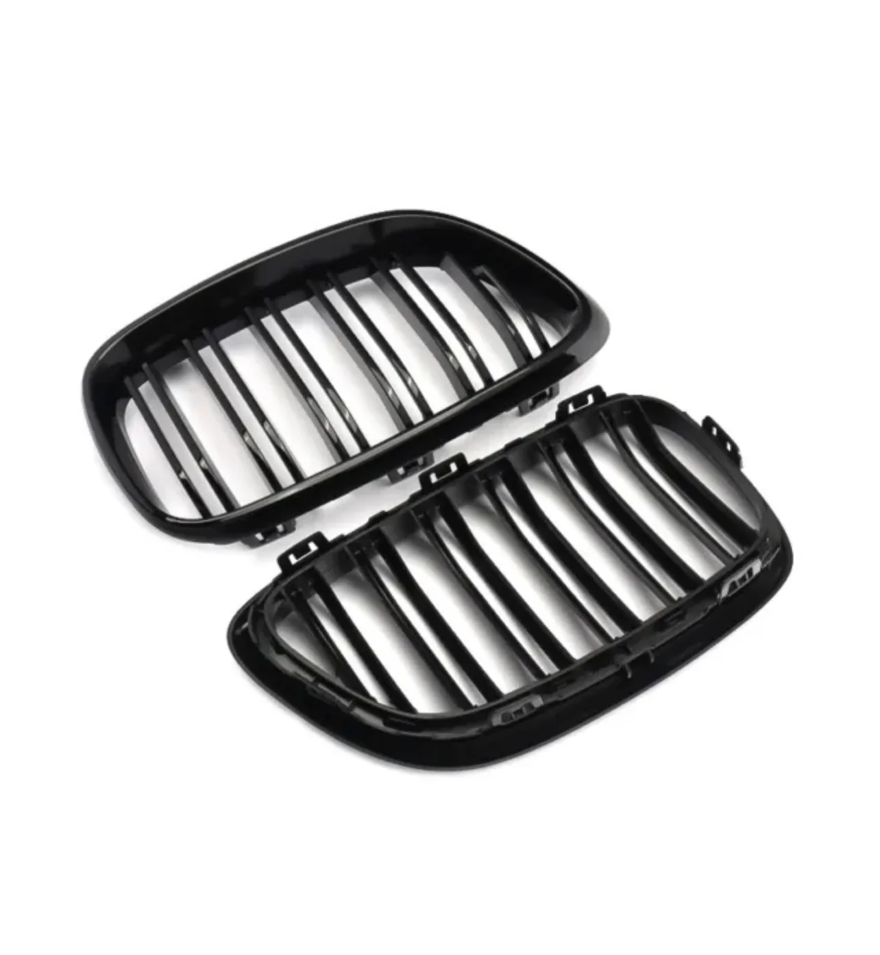 Front Grilles - Double Slat - Fits BMW F22 F23 M2 - 2 Series - Gloss Black - Image 3