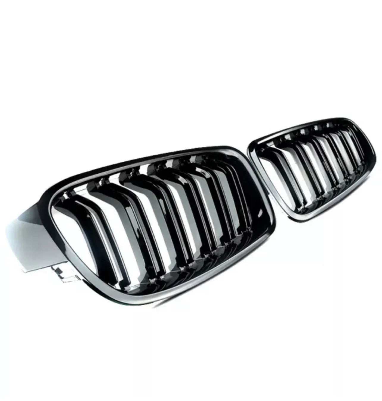 Front Grilles - Double Slat - Fits BMW F30 F31 - 3 Series - Gloss Black - Image 3