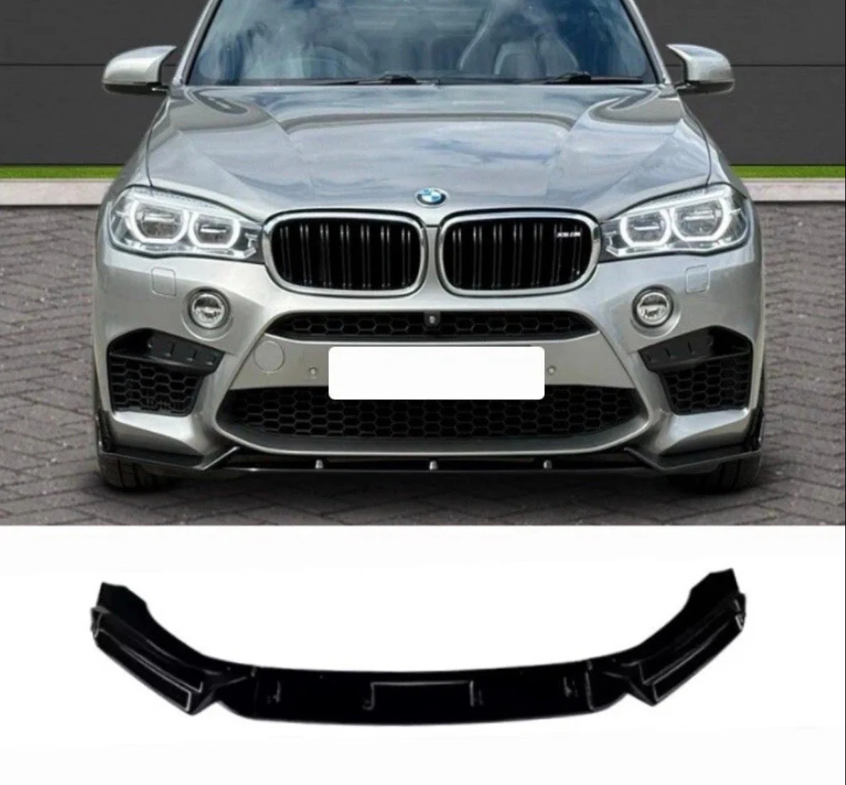 FRONT LIP SPLITTER SPOILER FOR BMW X5M F85 X6M F86 M SPORT GLOSS BLACK 2014-19