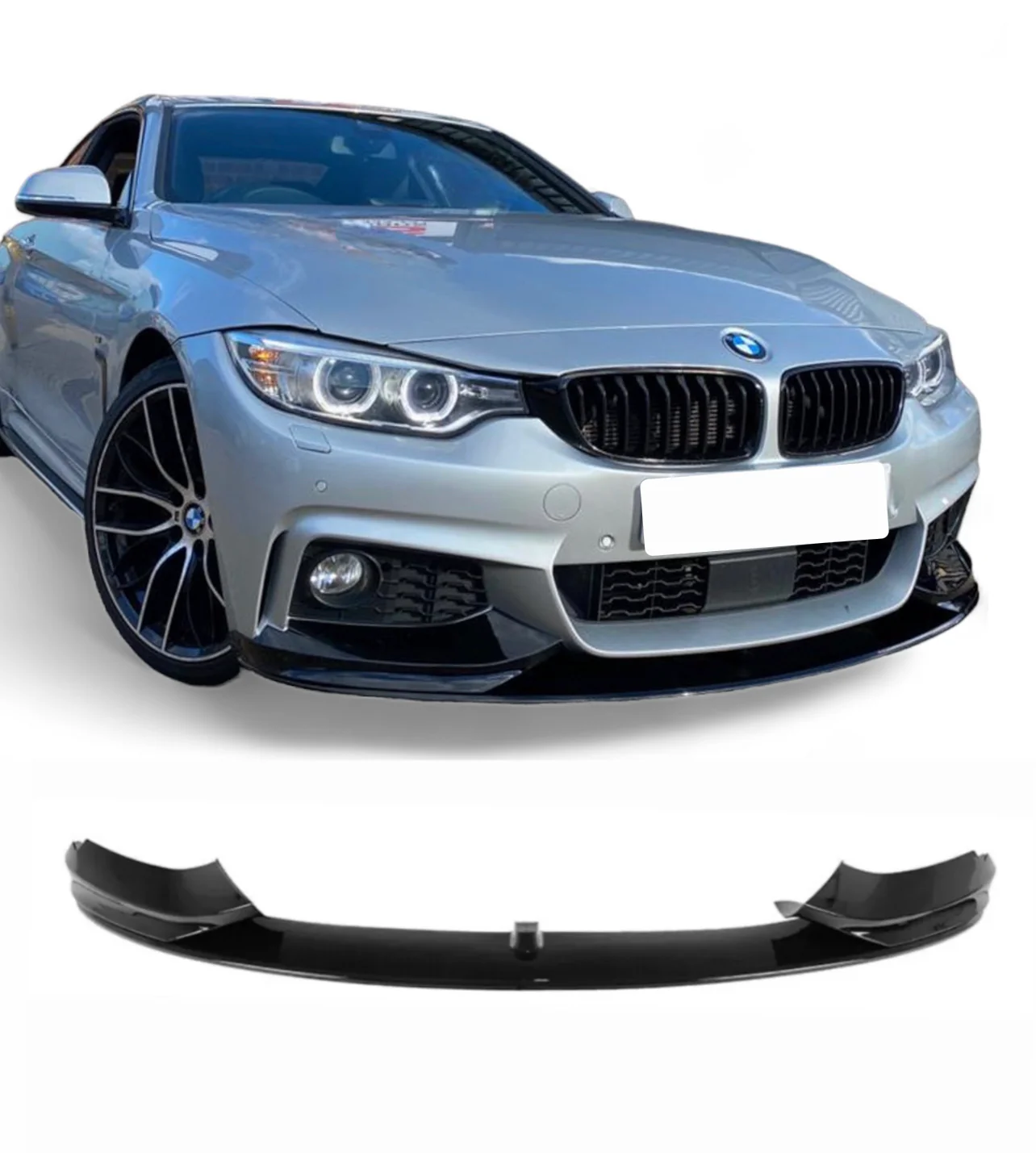 Front Splitter F32 F33 F36 - Fits BMW 4 Series - Gloss Black 2014-2020 - Image 2