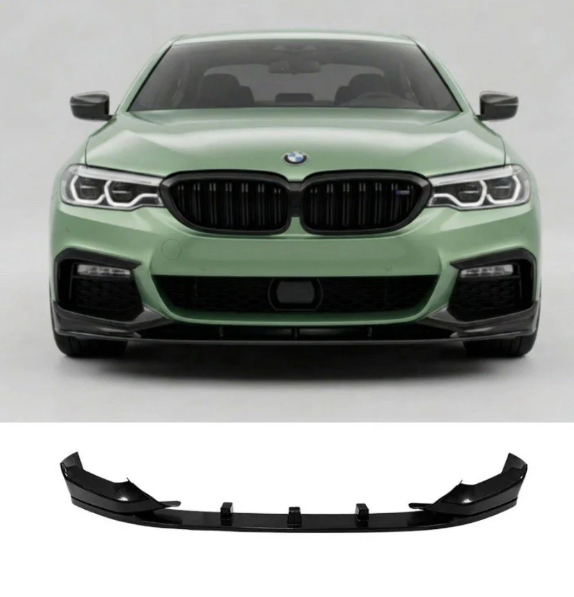 FRONT SPLITTER SPOILER FOR BMW 5 SERIES G30 G31 2017+ M PERFORMANCE GLOSS BLACK PRE - Image 11