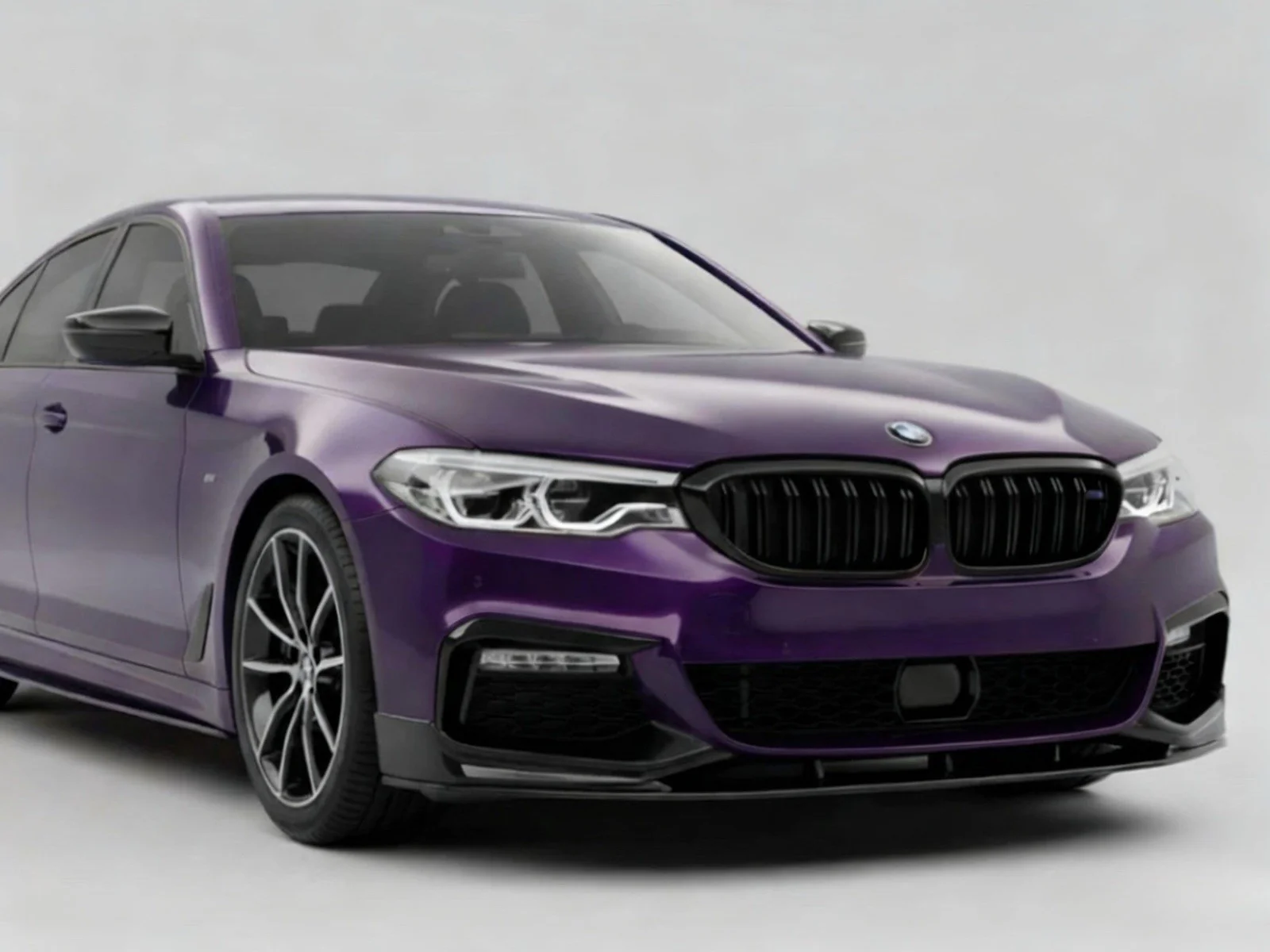 FRONT SPLITTER SPOILER FOR BMW 5 SERIES G30 G31 2017+ M PERFORMANCE GLOSS BLACK PRE - Image 4