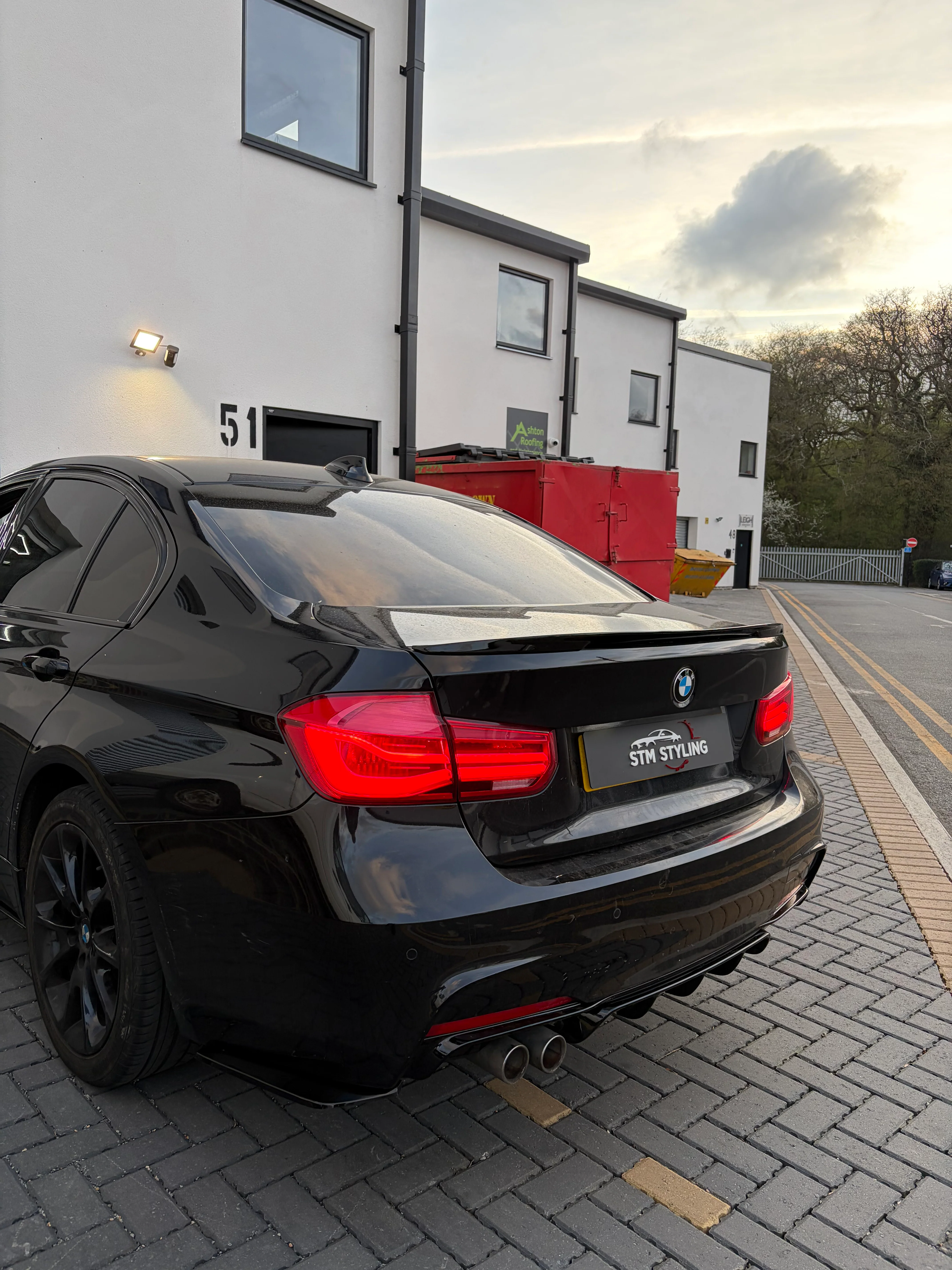 Full Body Kit - Fits BMW 3 Series F30 - M Performance - Gloss Black - Image 4