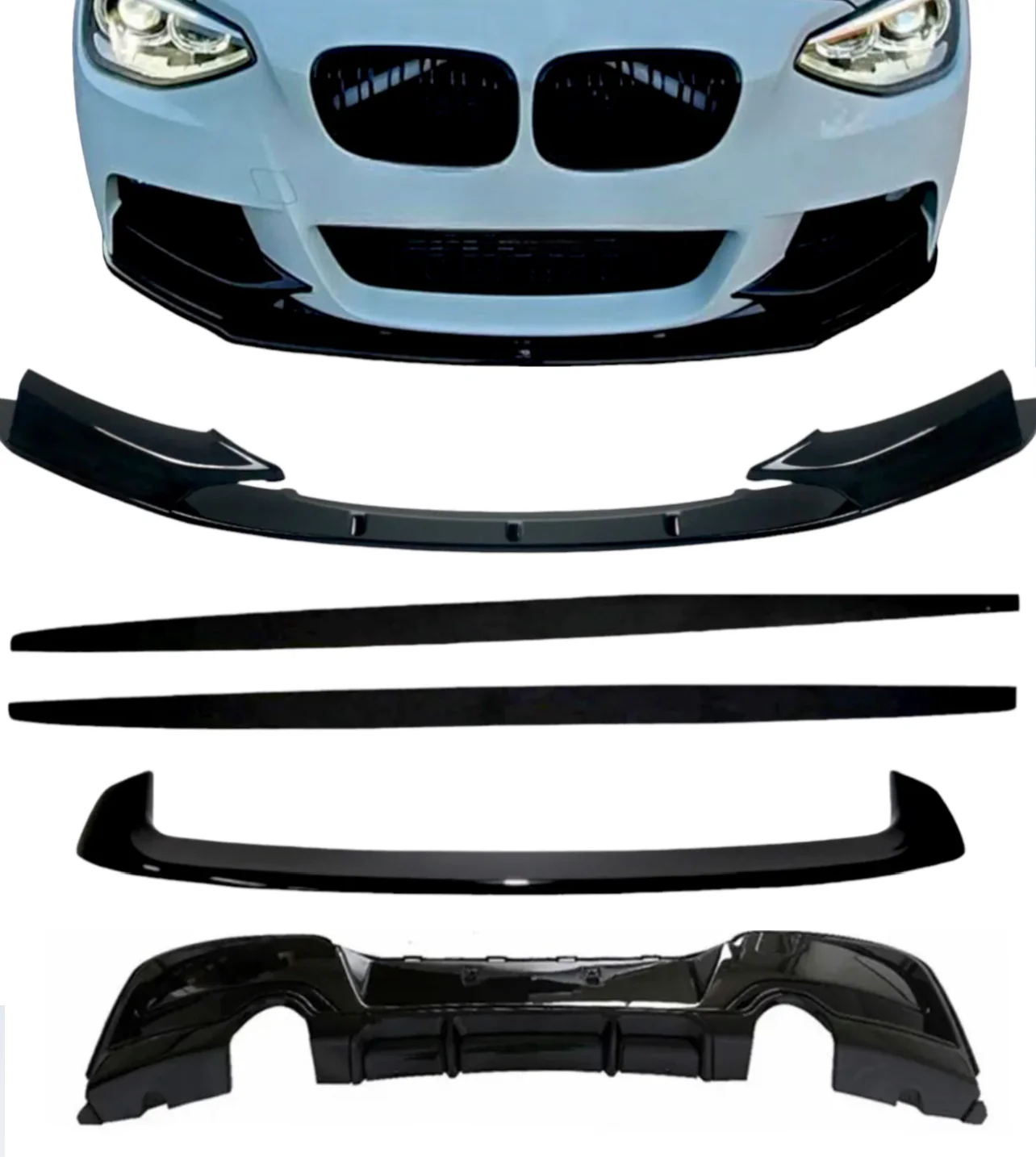 Full Body Kit - Fits BMW F20 F21 - 1 Series - Gloss Black