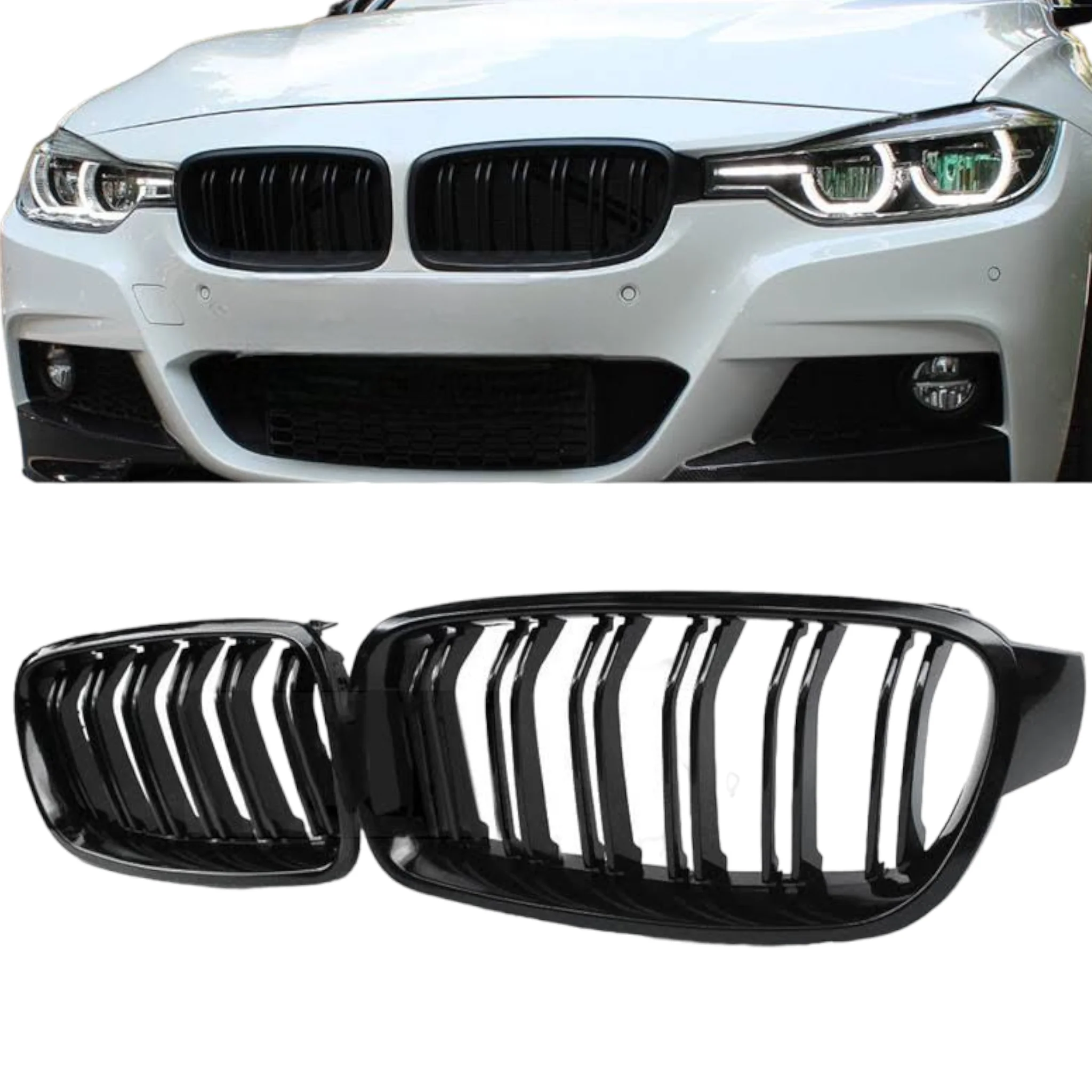 Full Body Kit - Fits BMW F30 F31 3 Series Estate Touring Saloon - Gloss Black - Image 4