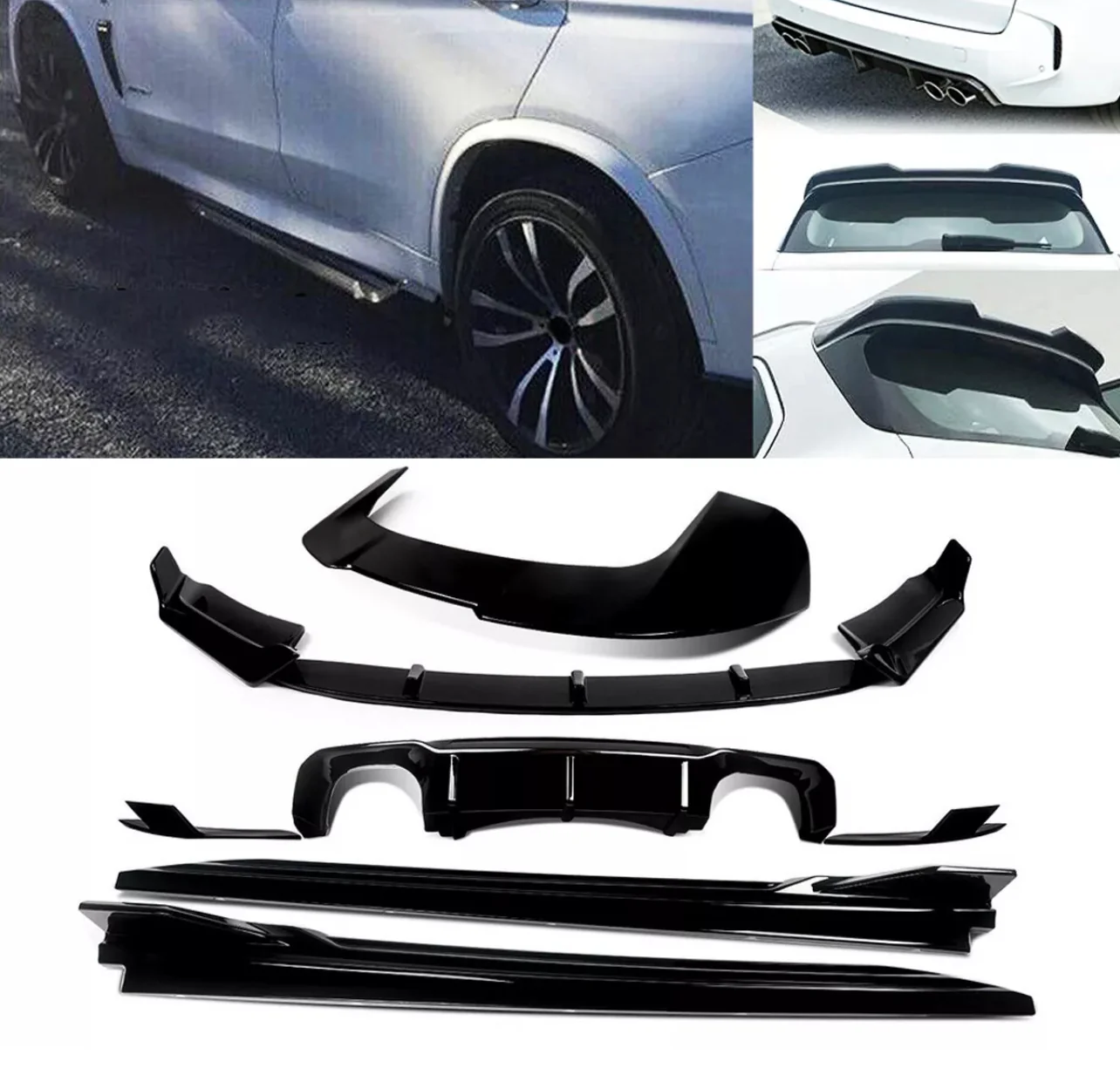 Full Body Kit - Fits BMW X5M F85 F86 - Gloss Black - Image 6