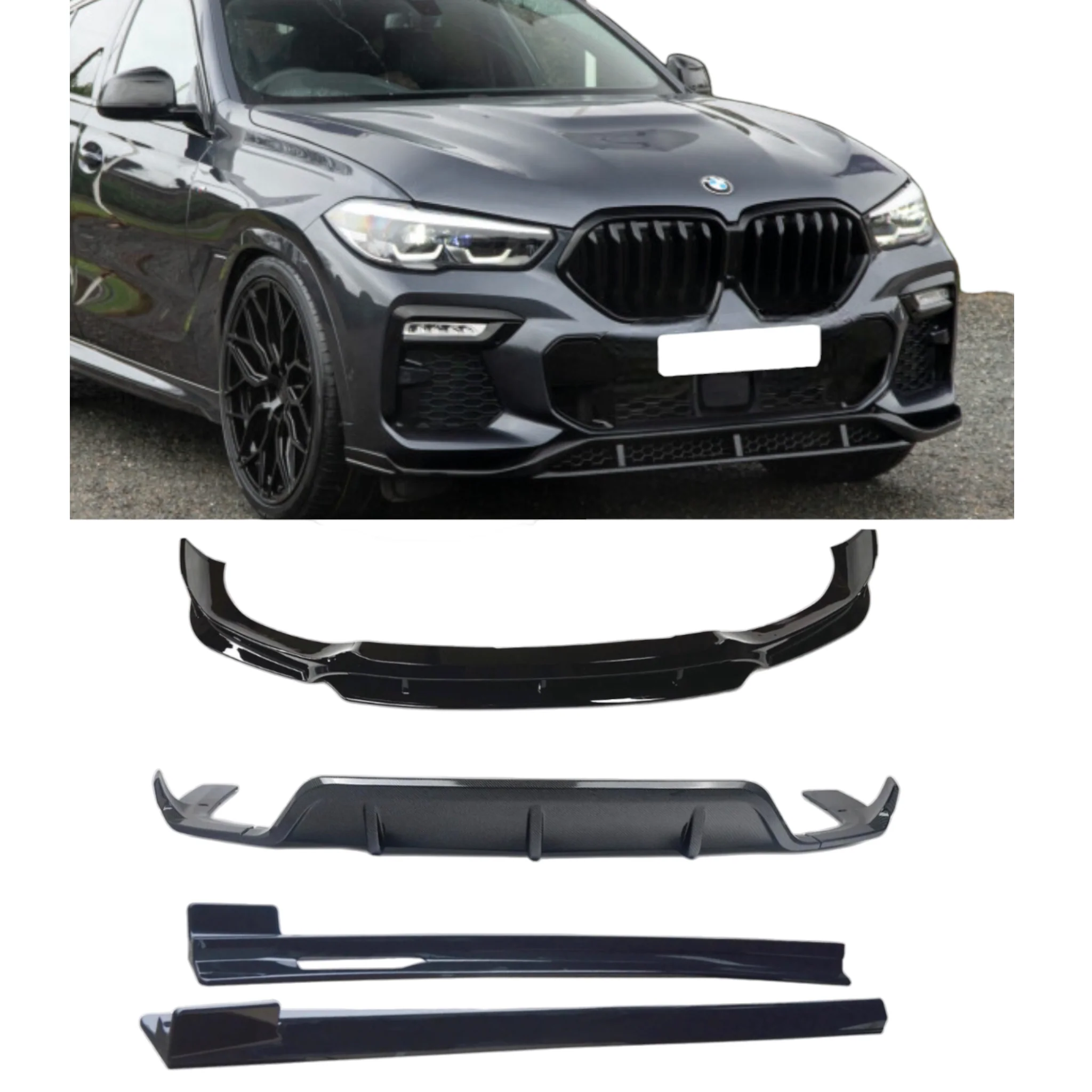 Full Body Kit Fits BMW X6 G06 ABS Gloss Black