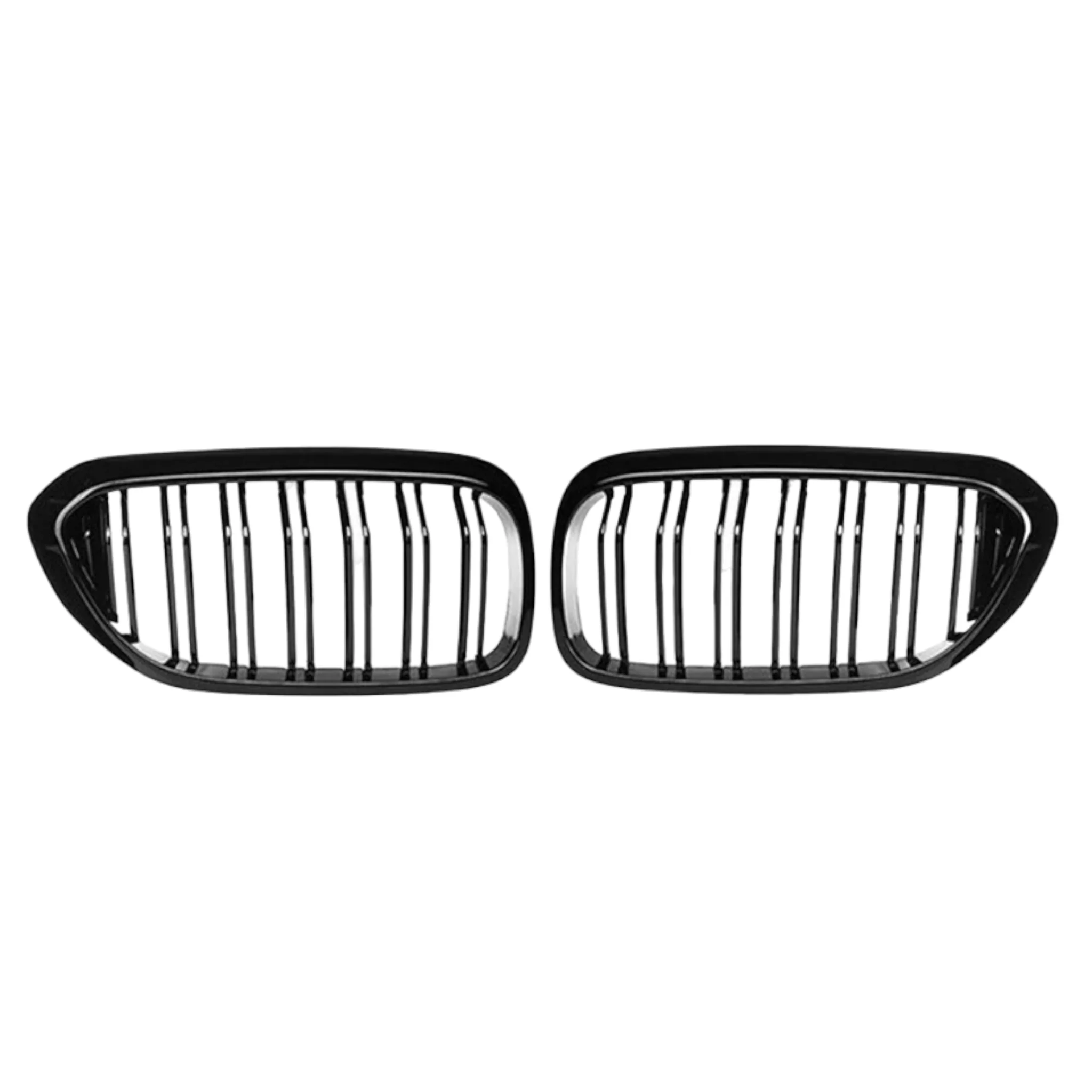 G30 G31 Front Grilles 5 Series Double Slat Fits BMW 2017-2020 Gloss Black - Image 3