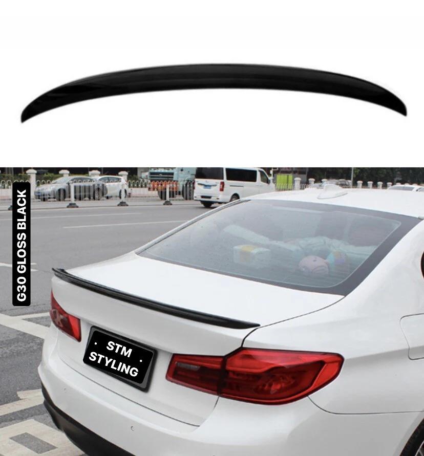 GLOSS BLACK BODY KIT FOR BMW 5 SERIES G30 G31 PRE SPLITTER DIFFUSER SIDE SPOILER - Image 4