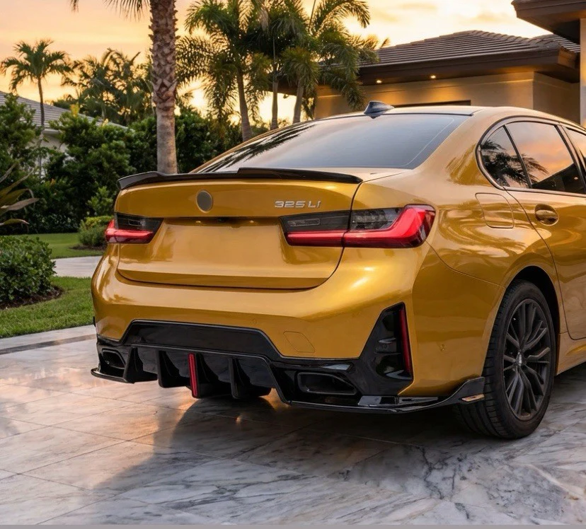 GLOSS BLACK G20 G21 LCI DIFFUSER PERFORMANCE STYLE REAR FOR BMW 3 SERIES - Image 9