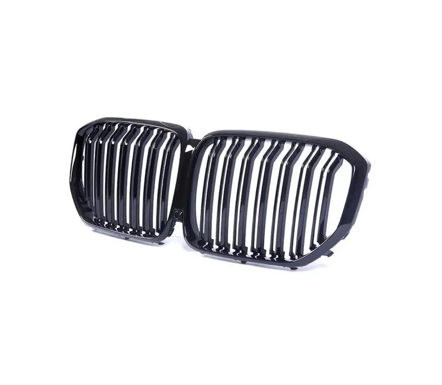 GLOSS BLACK KIDNEY GRILL GRILLS FRONT BUMPER FOR 2019 2022 BMW X5 G05 ABS - Image 2