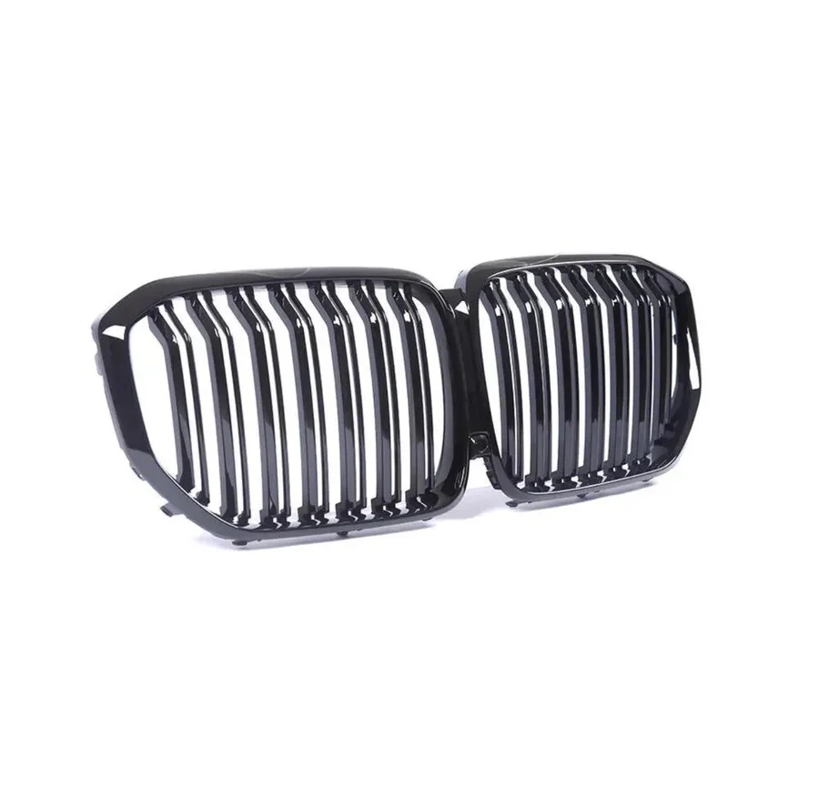 GLOSS BLACK KIDNEY GRILL GRILLS FRONT BUMPER FOR 2019 2022 BMW X5 G05 ABS - Image 4