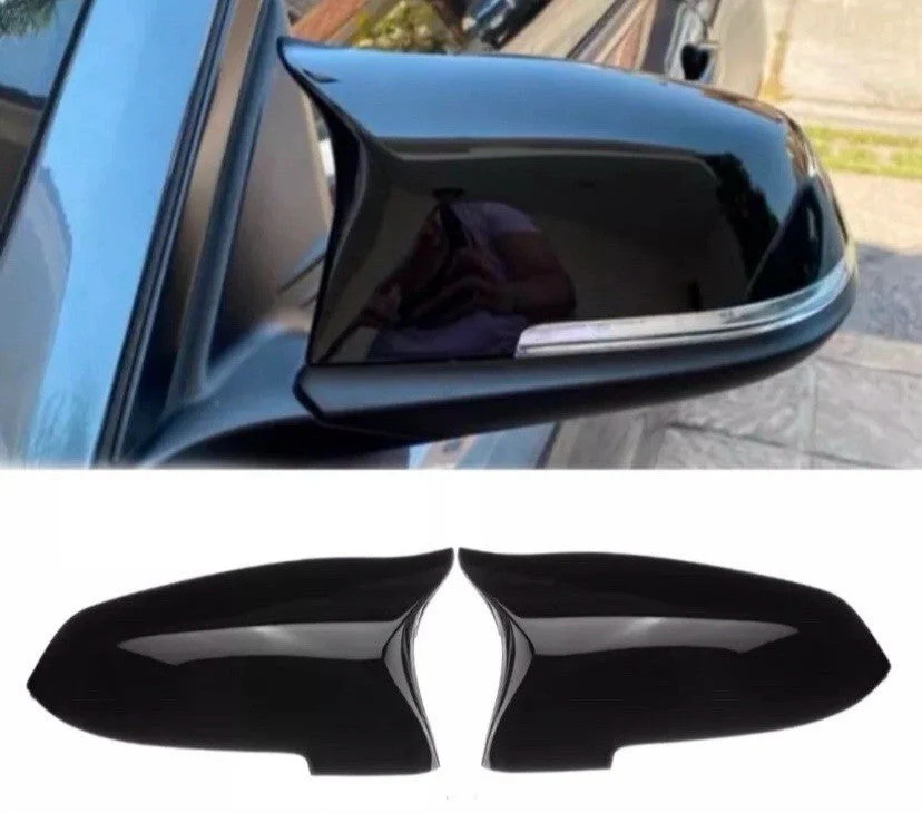 Gloss Black Mirror Cover Cap Covers Lci BMW 5 6 7 14-16 F10 F11 F01 F06 F07