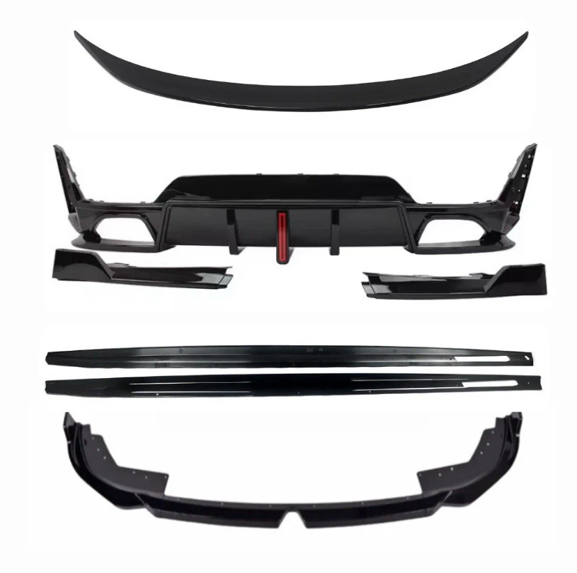 GLOSS BLACK MP STYLE BODY KIT FOR BMW 3 SERIES G20 LCI SPLITTER DIFFUSER FULL SD