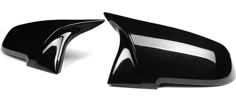 GLOSS BLACK REAR WING MIRROR COVER CAPS FOR BMW F20 F21 F22 F30 F32 F36 F87 M3 - Image 6