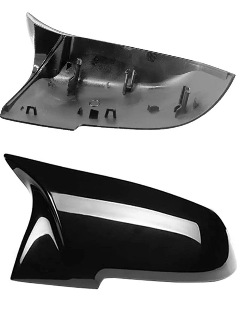 GLOSS BLACK REAR WING MIRROR COVER CAPS FOR BMW F20 F21 F22 F30 F32 F36 F87 M3 - Image 7