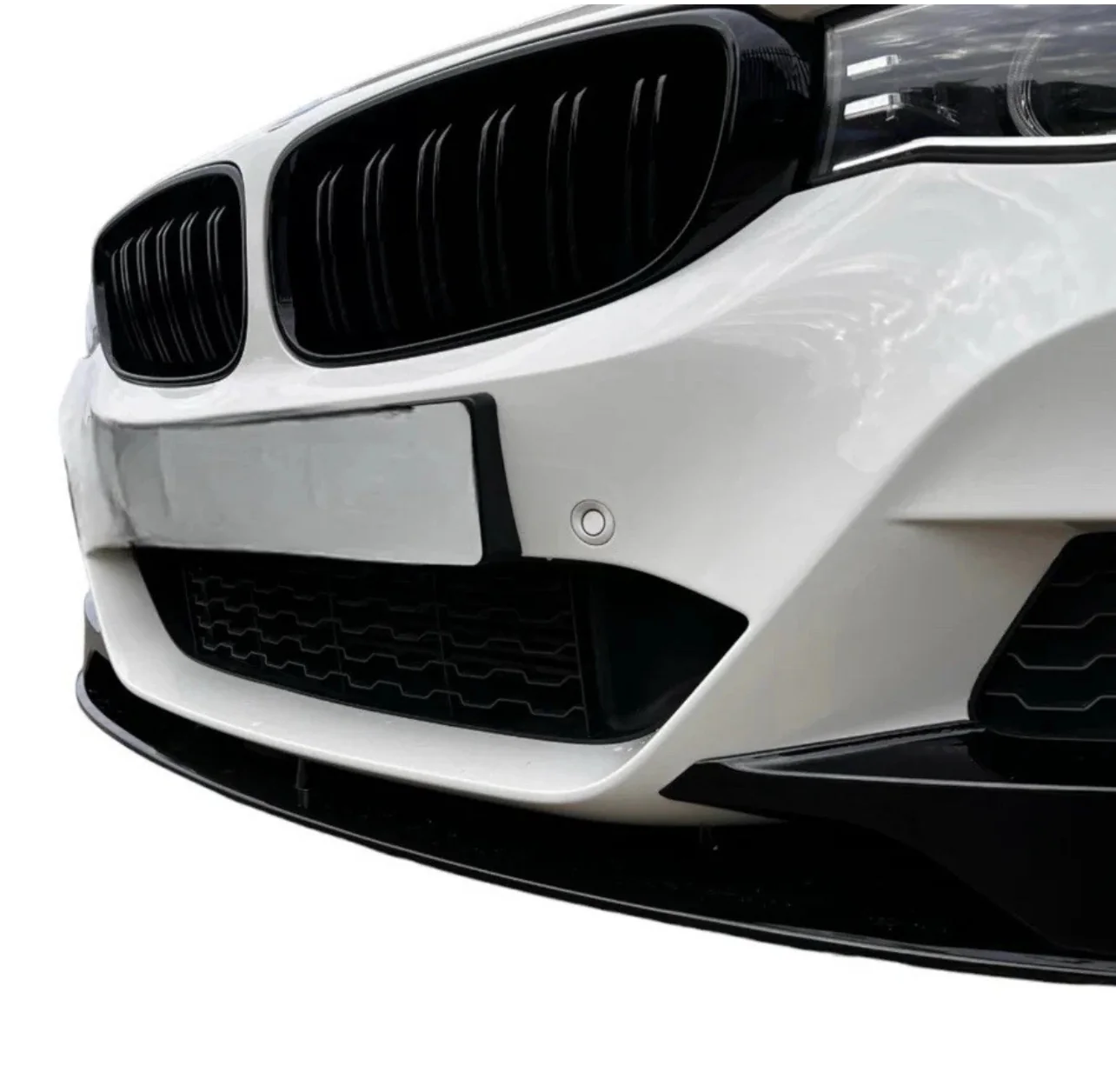 GT GRAN TURISMO MP STYLE FRONT LIP SPLITTER FOR BMW 3 SERIES F34 GLOSS BLACK - Image 6
