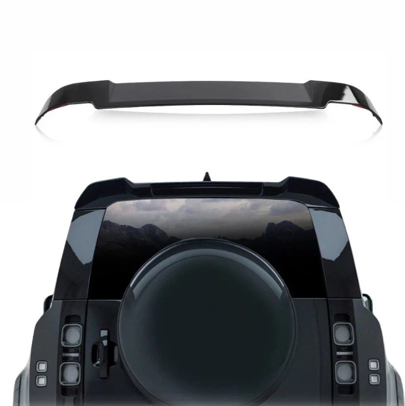 LAND ROVER DEFENDER REAR ROOF WING SPOILER 90 110 130 L663 GLOSS BLACK ABS