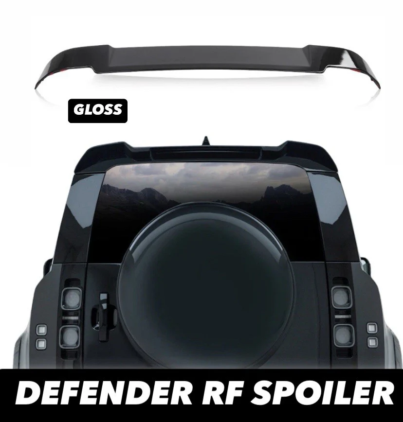 LAND ROVER DEFENDER REAR ROOF WING SPOILER 90 110 130 L663 GLOSS BLACK ABS - Image 2