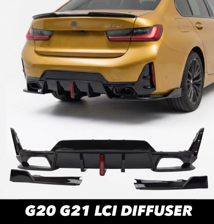 M SPORT STYLE FULL V STYLE BODY KIT GLOSS BLACK FOR BMW 3 SERIES G20 LCI 23-26 - Image 12