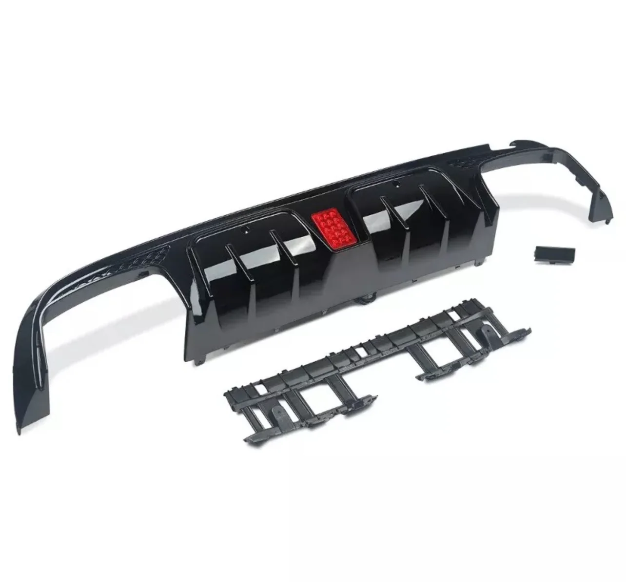 MERCEDES BENZ W205 AMG C63 REAR BUMPER DIFFUSER AMG B STYLE WITH TAILPIPE LED - Image 4